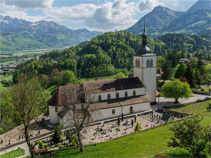 3rd Geoff Crockford - Church on the hill, Gruyeres